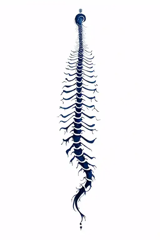 Aquarius Spine Tattoo Constalation Intertwines With Aquarius