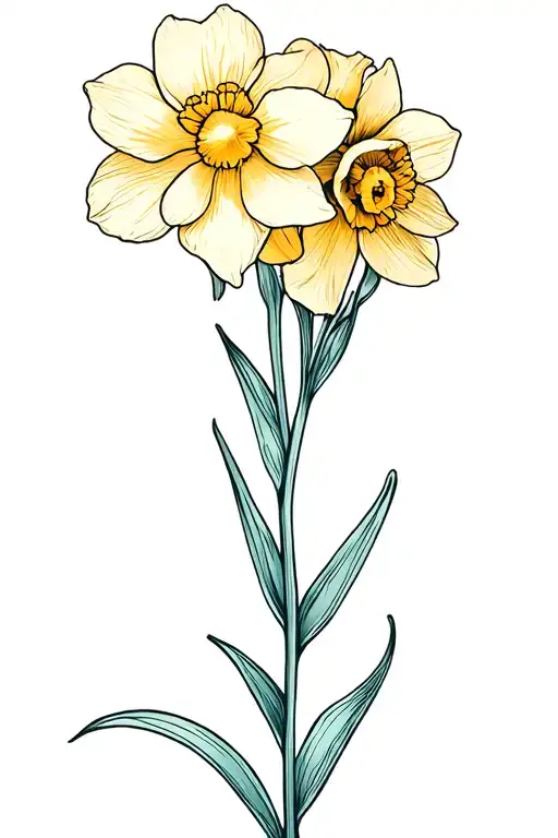 Carnation Combined With Daffodil Flower