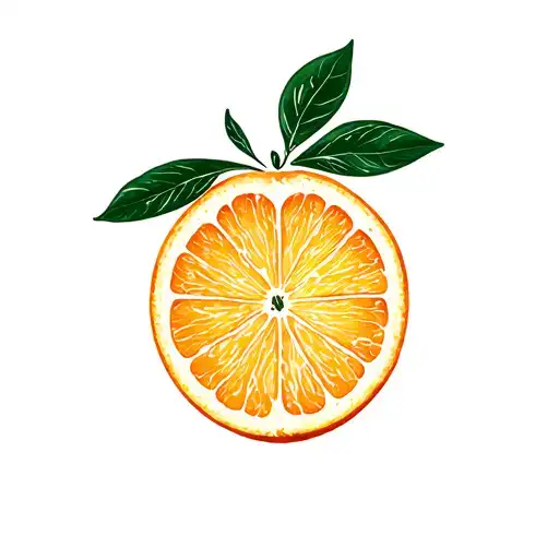 A Half Orange Fruit