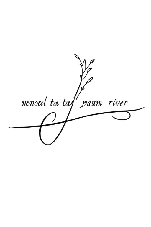 Memorial Tattoo For Baby Named River
