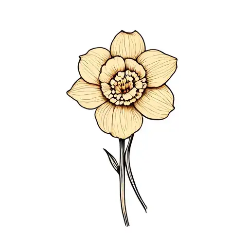 Daffodil Carnation Flower Intertwined