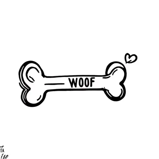 Dog Bone With Woof Insdie It