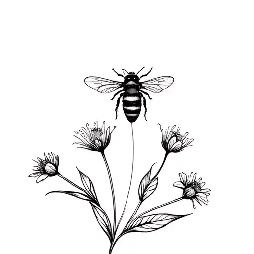 Bitterroot Flowers With Bee