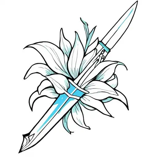 Adventure Time Demon Sword With Lilies On It