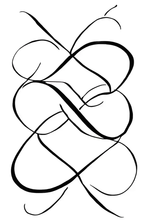 2 Interlocking Capital D Monogram Overlaying Infinity Hearts