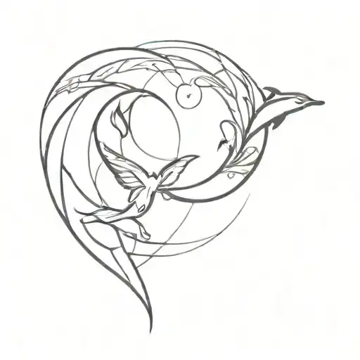 Butterfly And Dolphin Infinity Symbol