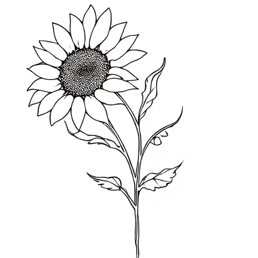 Sunflower With A Stem Name