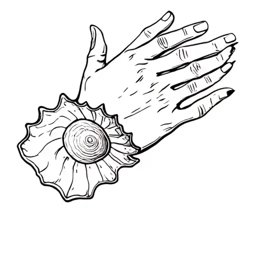 Cowboy Hand And Sea Shell