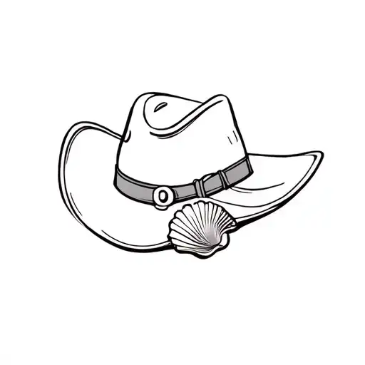 Cowboy Hat And Sea Shell