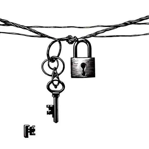 Lock With Key On String