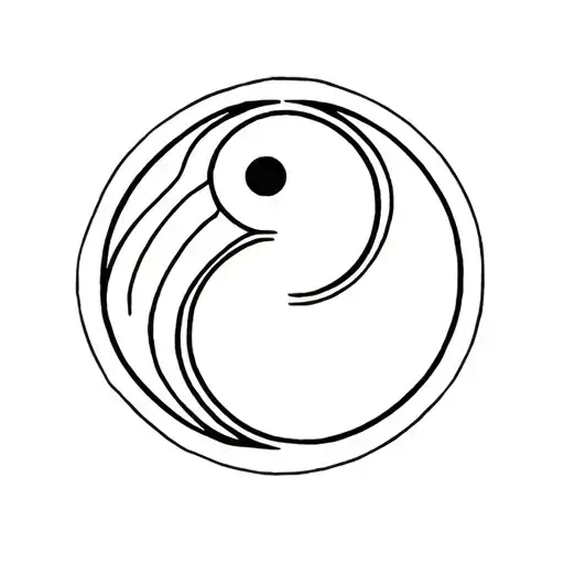Tattoo Stencil Of A Yin Yang