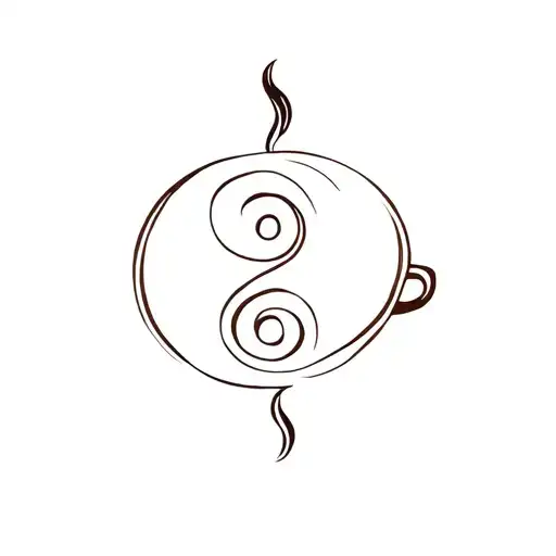 Coffee Cup Ying Yang For Friendship