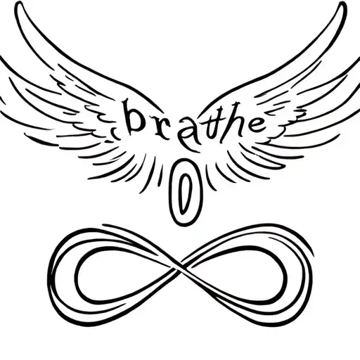 An Infinity Symbol With The Word Breathe And Has Wings