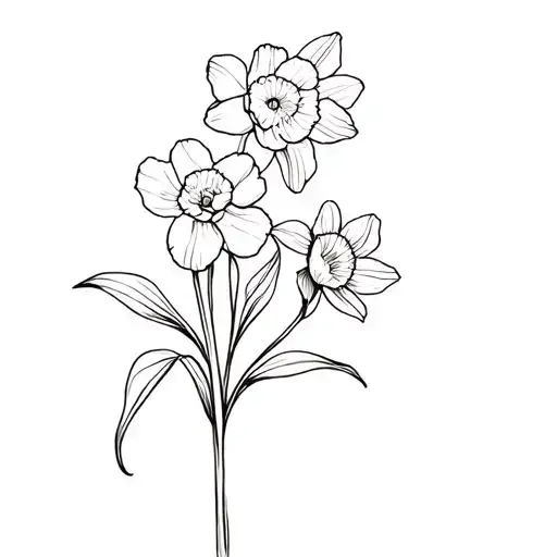 Carnation And Daffodil Flowers