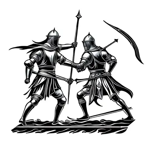 Medieval Knights Fighting
