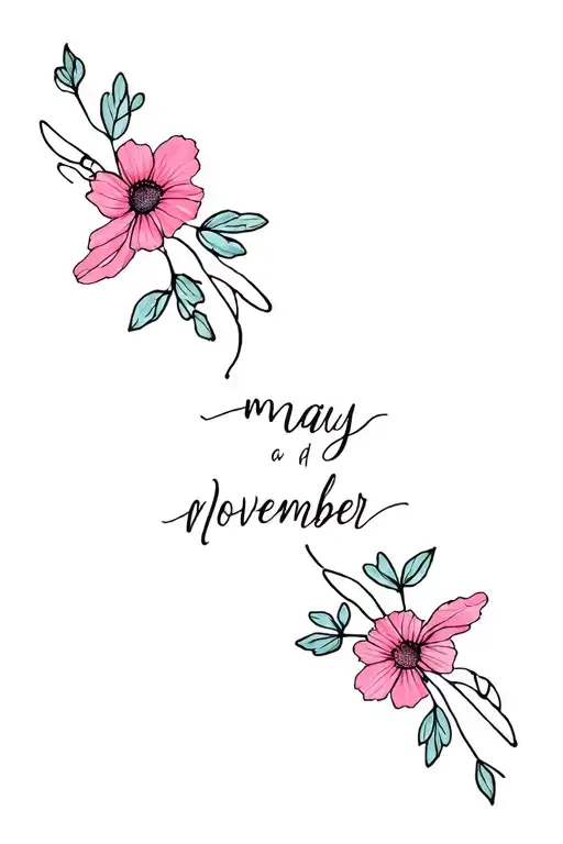 Serotonin Tattoo May And November Birth Flowers