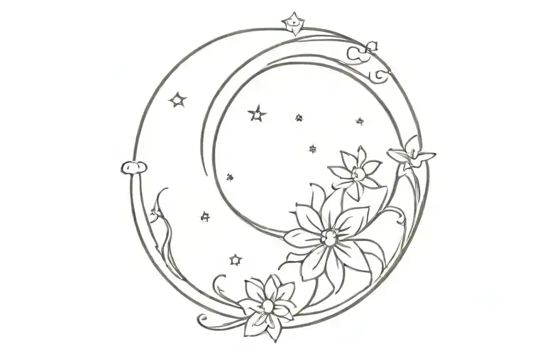 Gemini Moon Stars Sun Sea Waves Flowers May Month