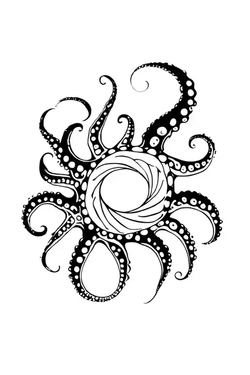 Octopus Meander Pattern Spiral