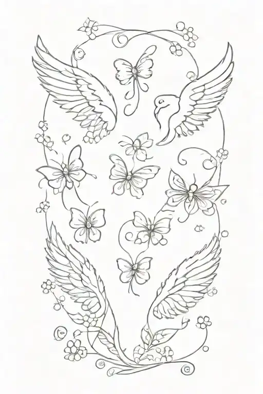 Two Paw Prints Wings