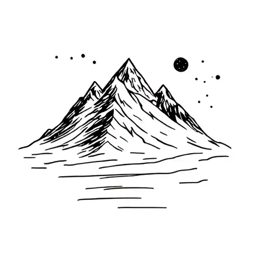 Space And Mountain Peak