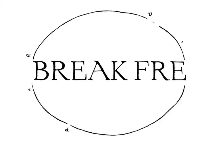 Around The Thigh Tattoo With Meaning Of Break Free And Should Be Listened