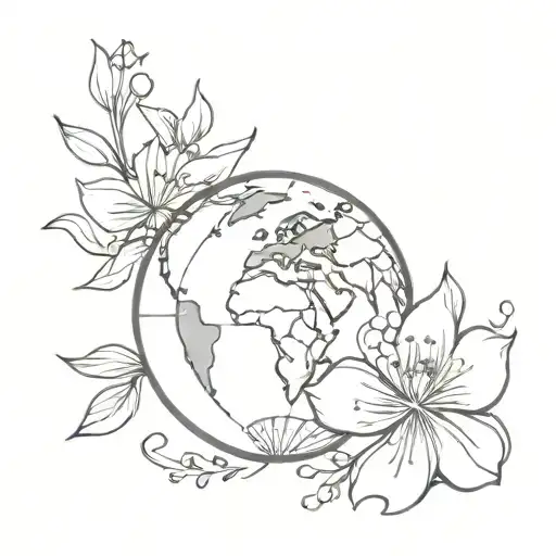 Globe & Flowers