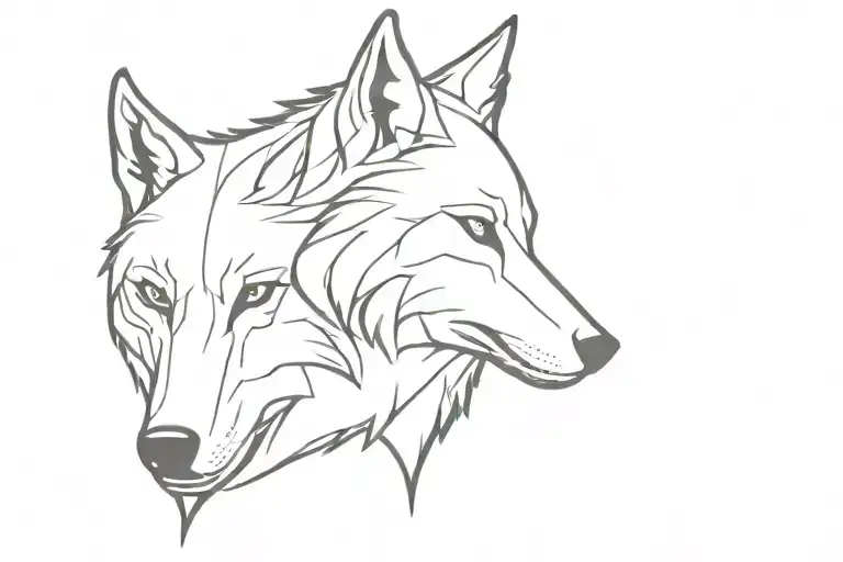 Two Wolf Head