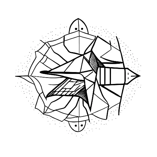 A Minimalist Tattoo Of A Paper Airplane Representing A Passion For Both Travel And Hospitality