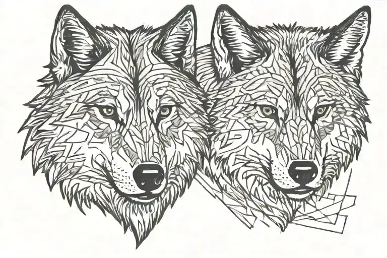 Two Wolf Head