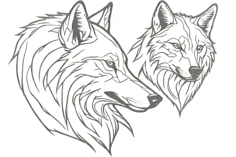 Two Wolf From One Head