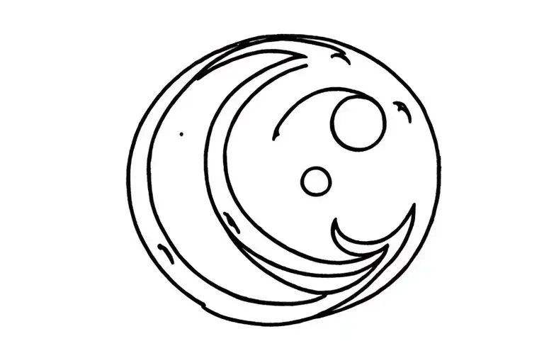 Line Art Tattoo Couple Tattoo Moon Made