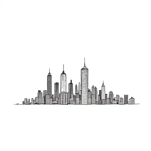 Buildings New York City Skyline Made