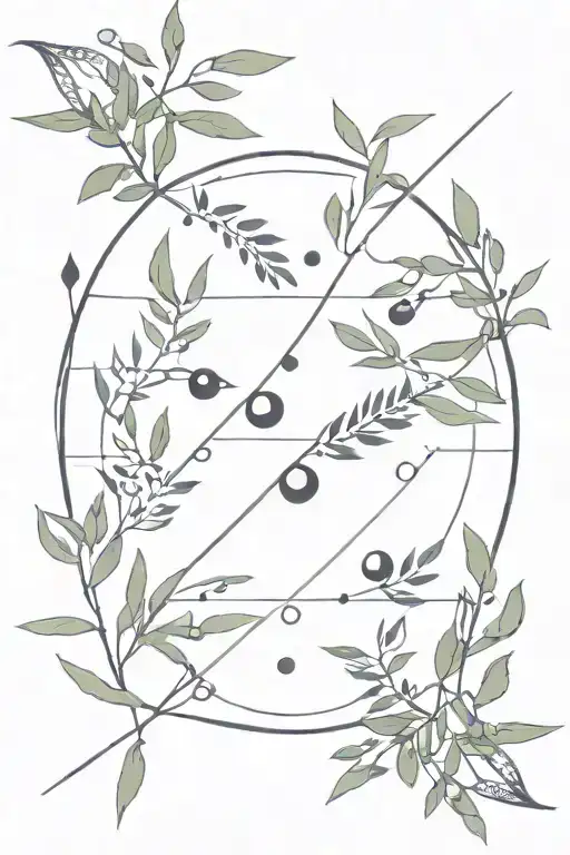 Backgammon Field With Olive Branches Wrapped Around It