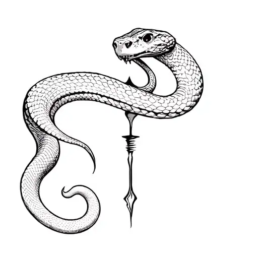 The Head Of The Snake That Pierces The Stove On The Right Chest Of The Guy