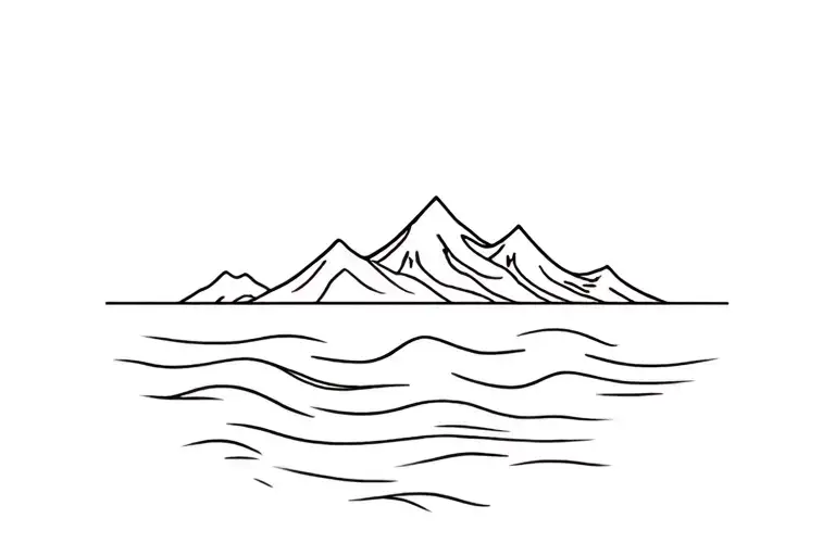 Mountain And Sea Wave