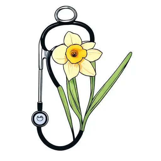 Stethoscope With Daffodil Around