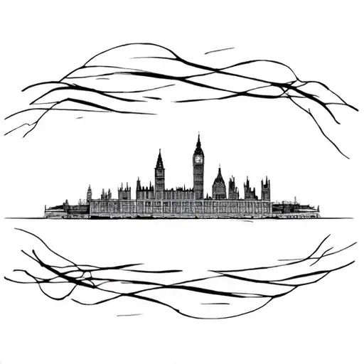 London Skyline Abstract Design