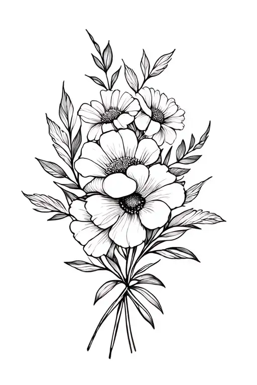 Birth Flower Bouquet February March August November December