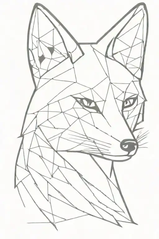 Fox Head Geometric Design