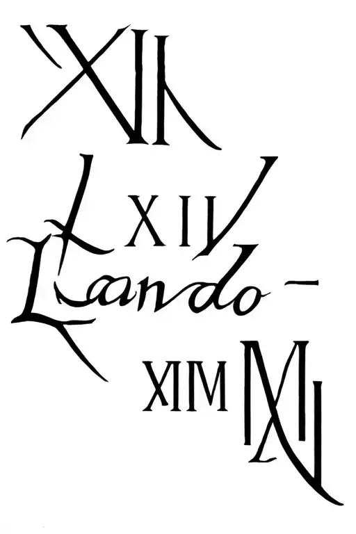 Word Lando Combined Into The Roman Numerals Xxiii Vii Mmxxiii