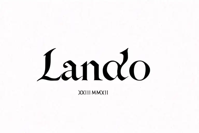 Word Lando Combined Into The Roman Numerals Xxiii Vii Mmxxiii