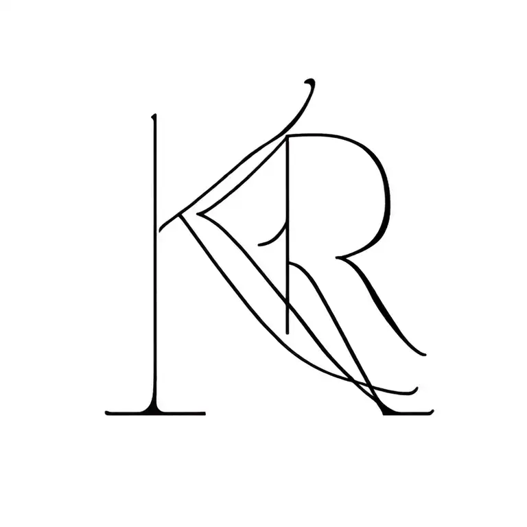 Letter K&r Intertwined