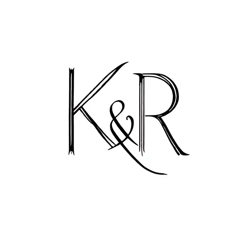 Letter K&r Intertwined