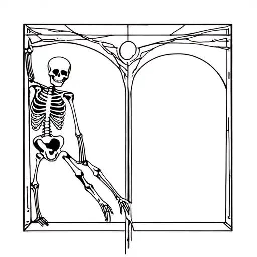 2 Sides Skeleton Passes Through A Portal Opening