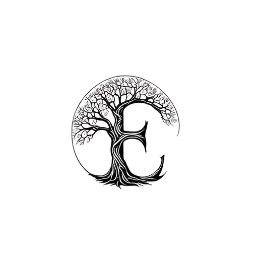 Tree Of Life Comprising Letter E