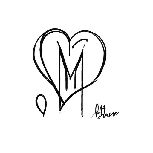 Heart With M Letter