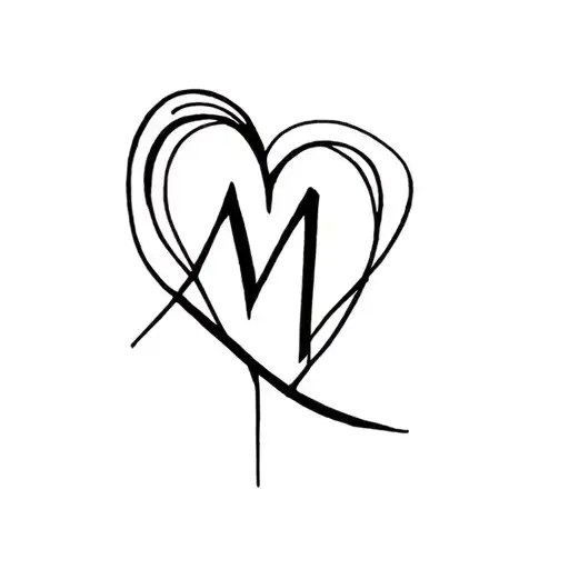 Heart With M Letter