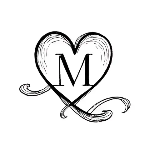 Heart With M Letter