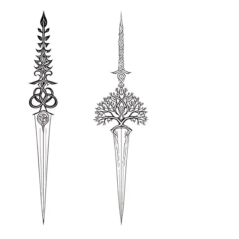 Dagger Celtic Stile Tree Of Life