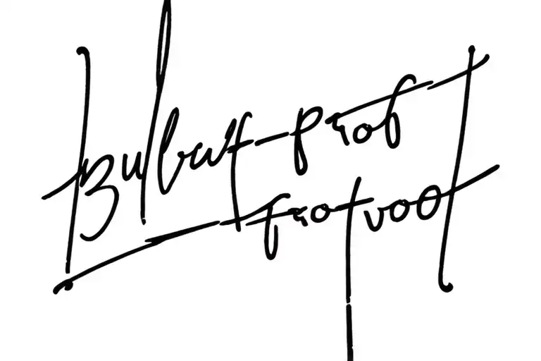 Bulletproof Word Written